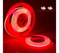 TOPAI Ruban LED COB Rouge 24V Étanche IP65 Haute Densité 5M 480LED/M Lumière Néon Rouge Bande Lumineuse LED Super Brillante Souple Découpable Flexible Bande LED pour Maison Chambre Cuisine