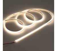 TOPAI Ruban LED Neon 24V Ultra-Fine Étanche 4000K Blanc Naturel 180° Éclairage Triple Face 5M Autoadhésif CRI>90 320LED/m Densité Élevée Flexible & Découpable (Alimentation non incluse)