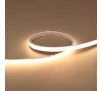 TOPAI Ruban LED Neon COB 5M 24V Blanc Chaud 3000K Étanche IP67 | CRI>92 flexible bande led, 1200lm/m sans point lumineux, autoadhésif, découpable, largeur 10mm pour cuisine, maison