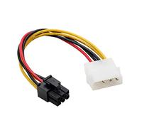 Topalli- Câble Adaptateur d'alimentation mâle 4 Broches vers Femelle 6 Broches PCI-E PCI Express