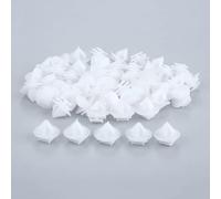 TOPALLI-Lot de clips de fixation pour pare-chocs latéral de voiture avec tête rectangulaire en plastique blanc, compatible avec les voitures Peugeot et Citroen,Panneau De Porte (50)