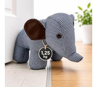 TOPANBIETER 999 Butoir de porte décoratif éléphant bleu/blanc - Support de porte et de fenêtre - Butoir de porte (éléphant bleu/blanc)