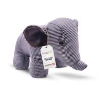 TOPANBIETER 999 Butoir de porte décoratif en forme d'éléphant bleu/blanc - Support de porte ou de fenêtre - Butoir de sol (éléphant bleu/blanc)