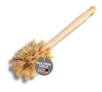 TOPANBIETER 999 Goupillon en bois de hêtre et crin de cheval - Brosse à vaisselle durable pour verres, bouteilles, biberons, thermos, bouteilles de jus - Durable avec long manche