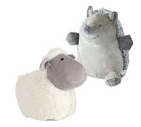 TOPANBIETER 999 Lot de 2 butoirs de porte décoratifs, motif hérisson et mouton, butoir de porte, butoir de fenêtre, butoir de sol, butoir de porte (hérisson et mouton)