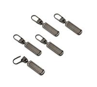 TOPASION Lot de 5 tirettes de fermeture éclair en métal pour petits trous, amovibles, réparation pour veste, bottes, sac à main, manteau, pantalon (G-noir)