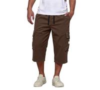 Topassion Bermuda Homme Pantacourt Cordon Shortrunning Ample Shortcargo Multi-Poches Short 3/4 Voyage Pantalon De Travail Utilitaires Cargo Léger Casual Pantaloncargo pour Activités Quotidiennes