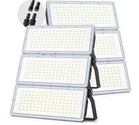 TOPAUBUB Projecteur Spot LED Extérieur 300W 30000LM - IP66 LED Exterieur Etanche Blanc Froid 6500K Lampe Phare Eclairage Extérieur pour Jardin Terrasse 2 Pièce