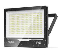 TOPAUBUB Spot Projecteur LED Extérieur 300W 1 Pièce - 30000LM 6500K Blanc Froid Lampe Phare LED Exterieur IP67 Etanche Eclairage Extérieur pour Terrasse,Jardin
