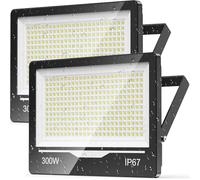 TOPAUBUB Spot Projecteur LED Extérieur 300W 2 Pièce - 30000LM 6500K Blanc Froid Lampe Phare LED Exterieur IP67 Etanche Eclairage Extérieur pour Terrasse,Jardin