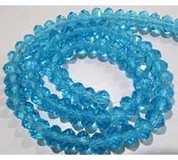 Topaze Bleu ciel de qualité AAA Perles/Taille 6 mm Perles Rondelles facettes cristal/100 perles Environ par mèche/bleu ciel Hydro Quartz Perles