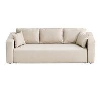 Topaze - canapé 3 places - convertible avec coffre - en tissu - Beige Beige