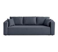 Topaze - canapé 3 places - convertible avec coffre - en tissu - Bleu