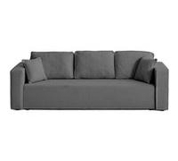 Topaze - canapé 3 places - convertible avec coffre - en tissu bouclette - Gris
