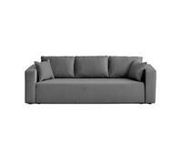 Topaze - canapé 3 places - convertible avec coffre - en tissu - Gris foncé