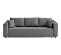 Topaze - canapé 3 places - convertible avec coffre - en tissu - Gris foncé