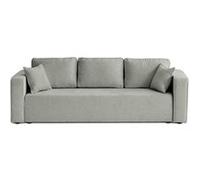 Topaze - canapé 3 places - convertible avec coffre - en tissu velours relief - Gris Gris G