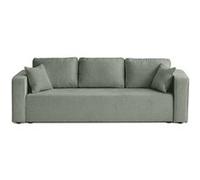 Topaze - canapé 3 places - convertible avec coffre - en tissu velours relief - Vert