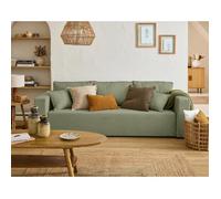 Topaze - canapé 3 places - convertible avec coffre - en tissu - Vert