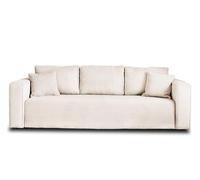 Best Mobilier Canapé 3 places Topaze convertible avec coffre velours côtelé Beige