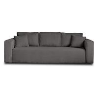 Best Mobilier Canapé droit Topaze 3 places convertible avec coffre Gris
