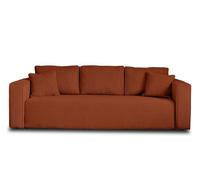 Canape droit BEST MOBILIER 3 places en polyester rouge 226 x 226 x 85 cm