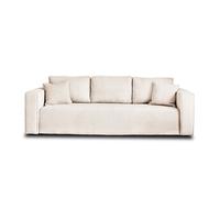 Best Mobilier Canapé 3 places Topaze convertible avec coffre velours côtelé Beige