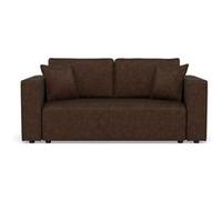 Bestmobilier - Topaze - canapé Droit 2 Places en Simili, Marron