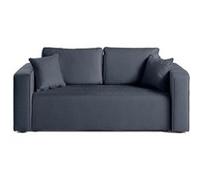 Topaze - canapé droit 2 places - en tissu - Bleu