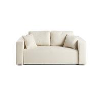 Topaze - canapé droit 2 places - en tissu bouclette - Beige Beige