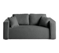 Topaze - canapé droit 2 places - en tissu bouclette - Gris