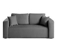 Topaze - canapé droit 2 places - en tissu - Gris foncé