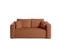 Topaze - canapé droit 2 places - en tissu - Terracotta