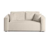 Topaze - canapé droit 2 places - en tissu velours relief - Beige