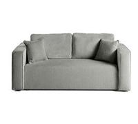 Topaze - canapé droit 2 places - en tissu velours relief - Gris
