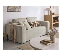 Bestmobilier - Topaze - canapé Droit 2 Places - en Velours côtelé, Beige