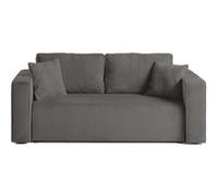 Bestmobilier - Topaze - canapé Droit 2 Places - en Velours côtelé, Gris