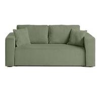 Best Mobilier - Topaze - canapé Droit 2 Places - en Velours côtelé, Vert Sauge