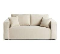 Topaze - canapé droit 2 places - en velours texturé - Beige