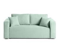 Topaze - canapé droit 2 places - en velours texturé - Bleu Bleu G