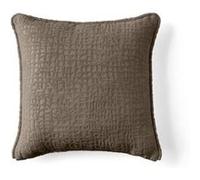 Topaze - coussin - en tissu velours relief - 40x40 cm - Taupe Taupe G
