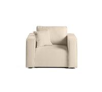 Topaze - fauteuil - en tissu velours relief - Beige