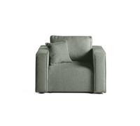Topaze - fauteuil - en tissu velours relief - Vert