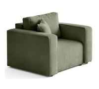 Topaze - fauteuil en velours côtelé plat - Vert sauge