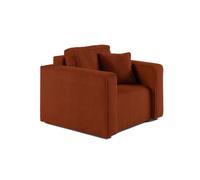 Topaze - fauteuil - en velours côtelé - Terracotta Terracotta