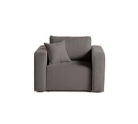 Topaze - fauteuil - en velours texturé - Gris foncé