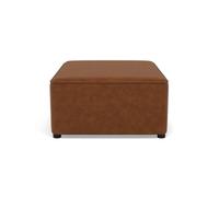 Topaze - pouf en simili - Cognac