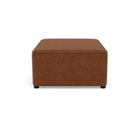 Topaze - pouf en simili - Cognac