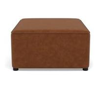 Topaze - pouf en simili - Cognac