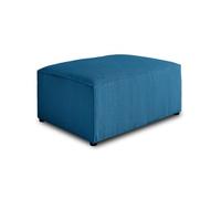 Topaze - pouf - en velours côtelé - Bleu Ardoise